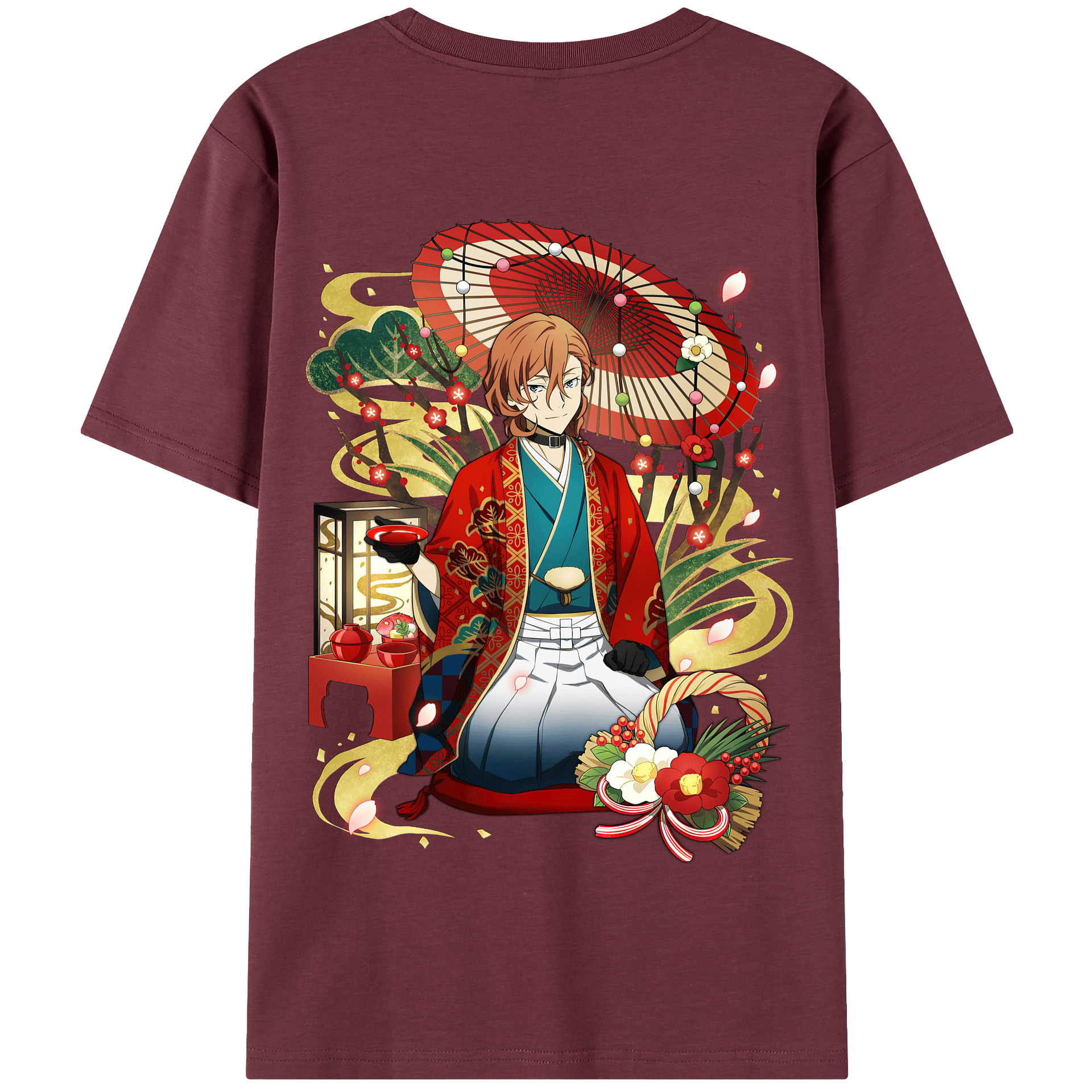 （画像用） 文豪ストレイドッグス Bungo Stray Dogs 綿100％半袖Tシャツ（背面プリント）